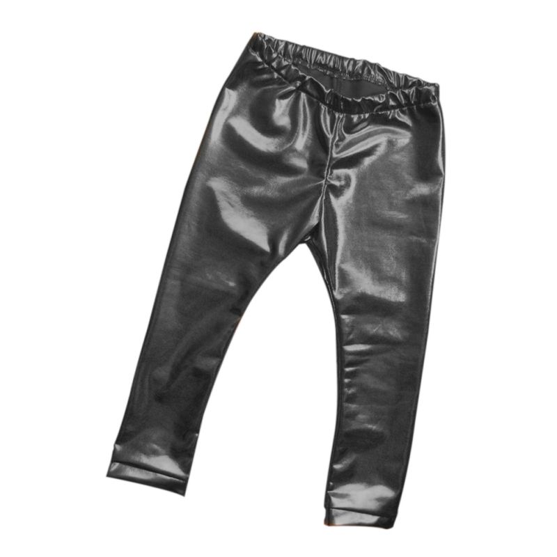 Toddler Infant Baby Kids Slim Leather Pants Girls Boys Leggings